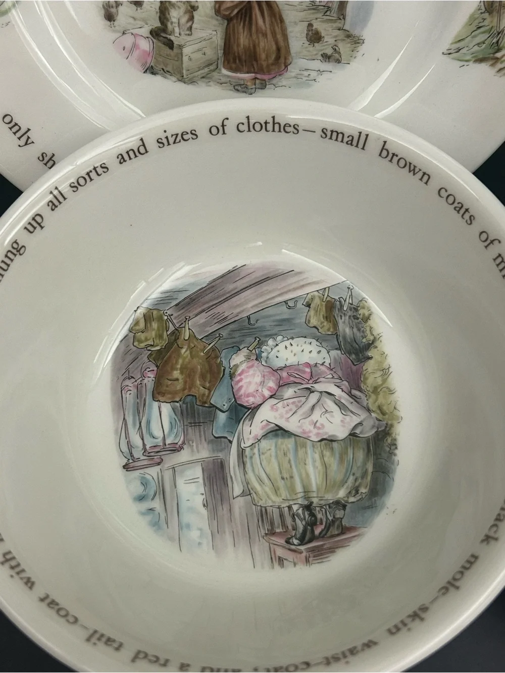 Wedgwood Mrs. Tiggy-Winkle 3 Piece Child's Dinnerware Set Beatrix Potter